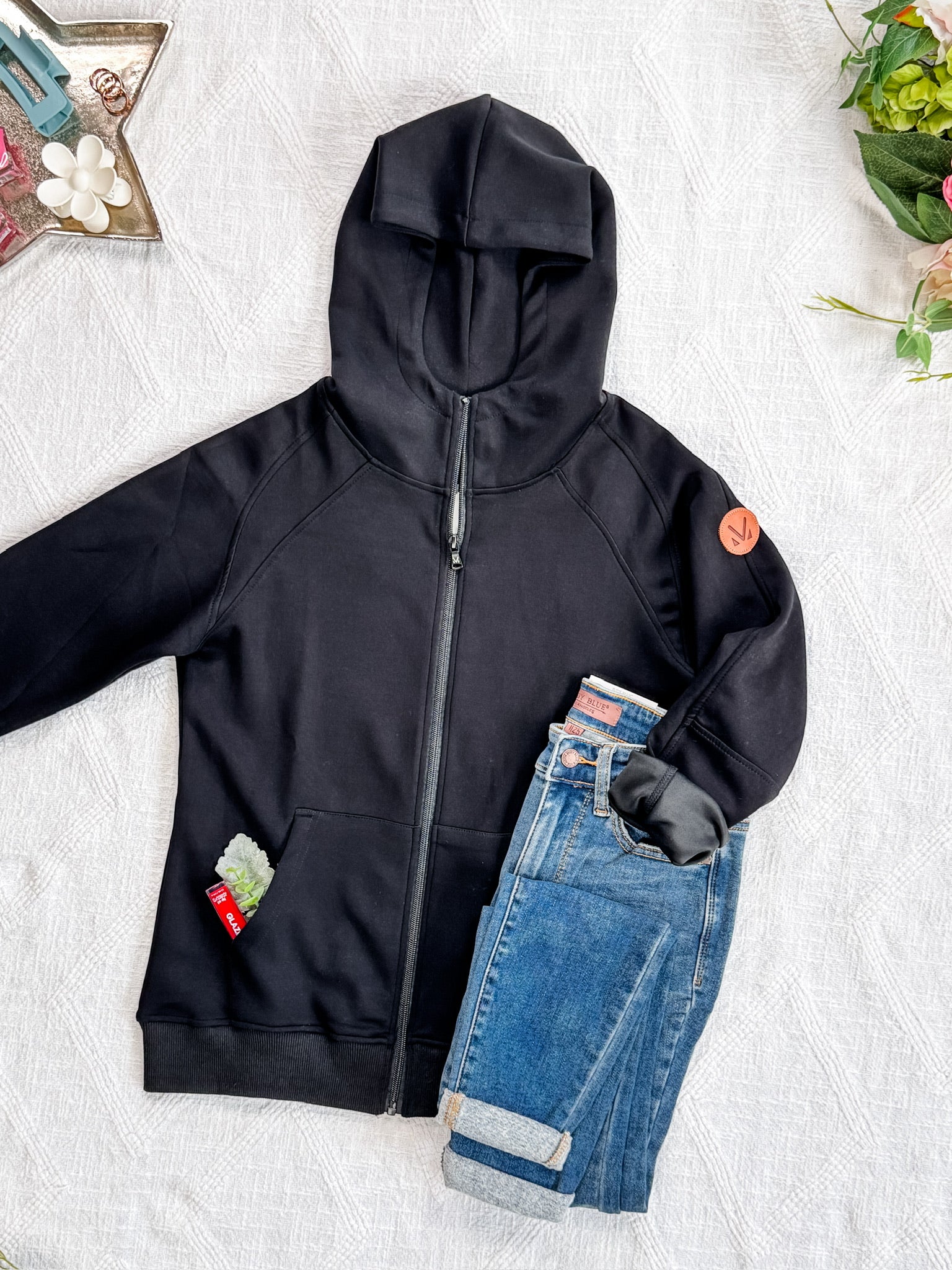 Scuba FullZip Hoodie - Black